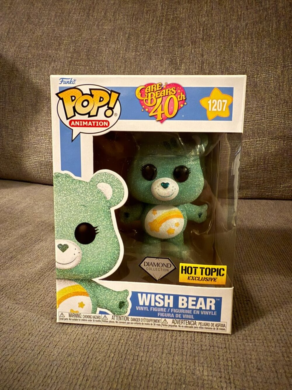 Funko Pop - Care Bears 40th #1207 Wish Bear - Diamond Collection - Hot Topic